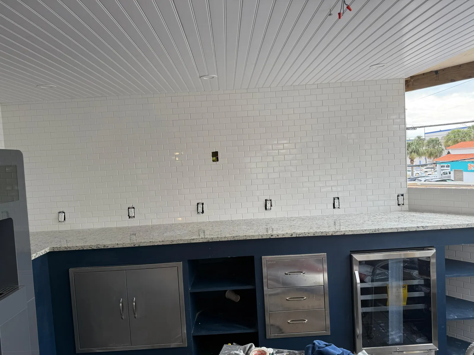 Blue Waves Kitchen Backsplash